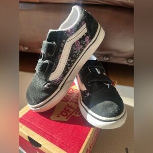 Vans - Kids Old Skool Glow Octopus Trainers Black/​Purple - Toddler 9.5